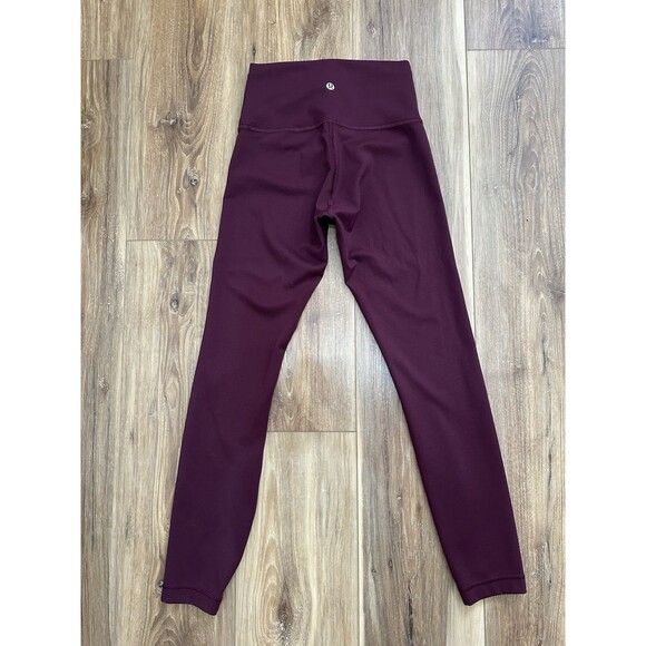 Lululemon Wunder Train High-Rise Tight 25" Red Merlot SIZE 4 soft LW5CQDS - Picture 2 of 5